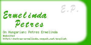 ermelinda petres business card
